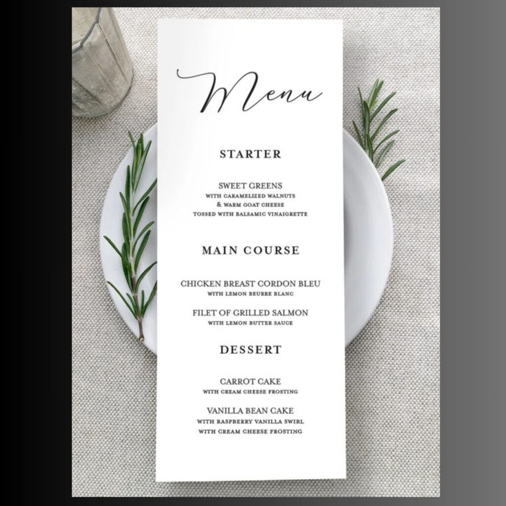 Event Menu