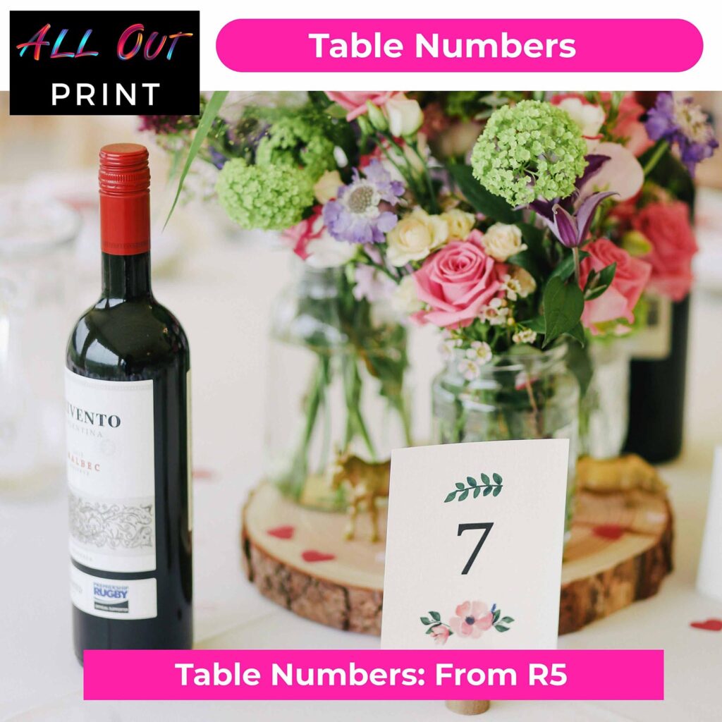 Table Numbers
